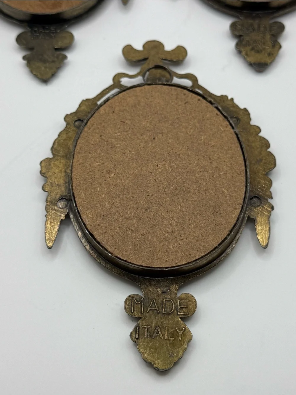 Made in Italy Antique-Style Bronze Oval Wall Mirror